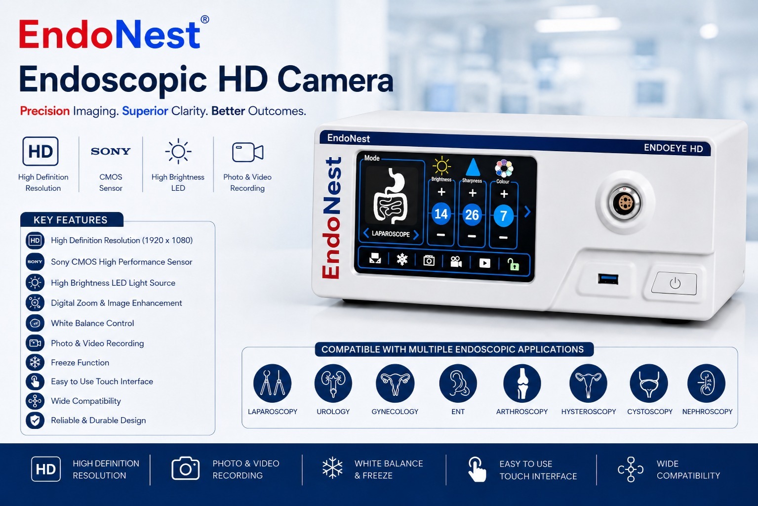 Laparoscopy | Endo-Urology | ENT | Arthroscopy Diode Lasers (Proctology & Cosmetic Gynae) Cautery | Vessel Sealer | Saline Plasma Unit | Thulium Laser
